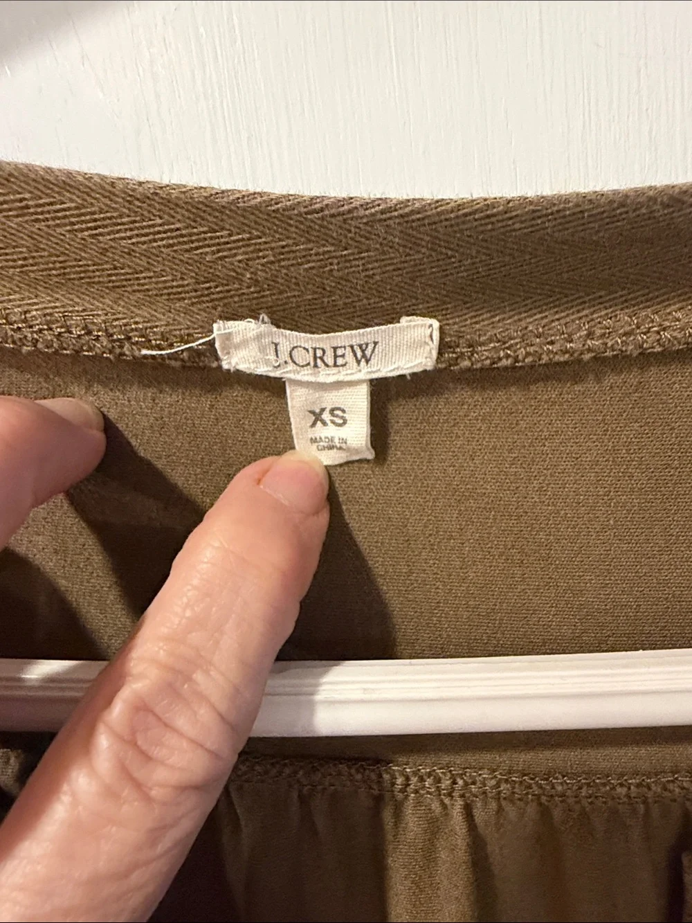 J.Crew XS Olive Green Utility Tie-Waist Women's Dress